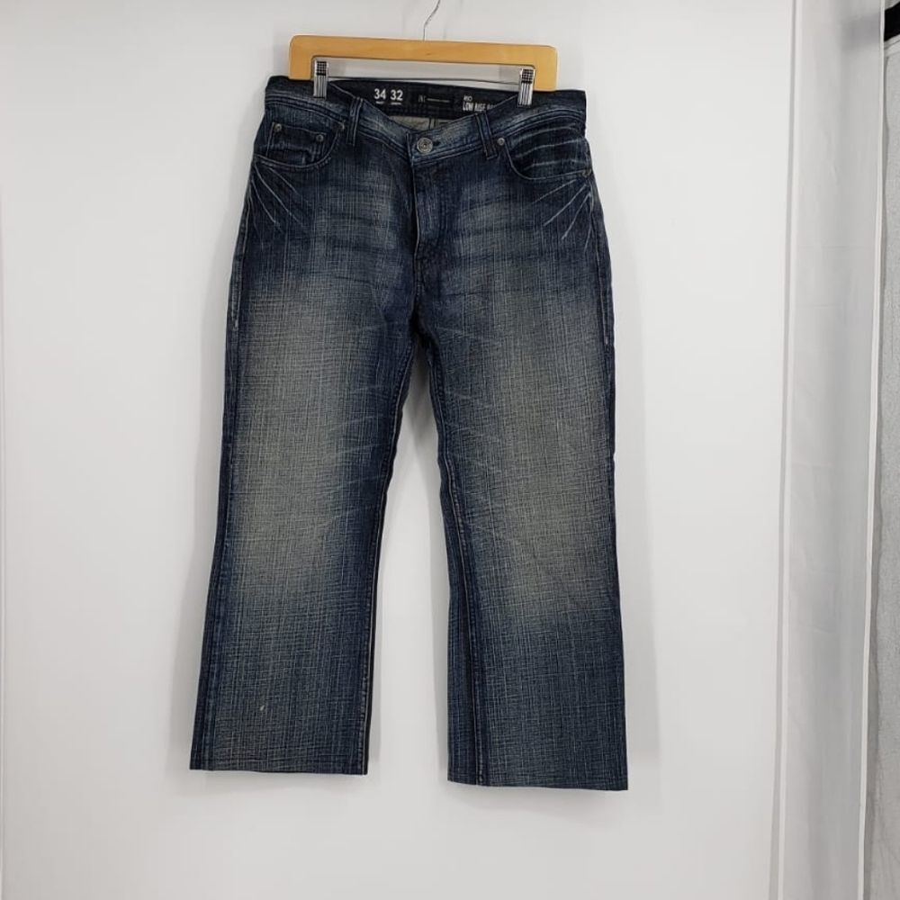 INTERNATIONAL CONCEPTS RIO Low Rise mens 34 dark faded tailored jeans